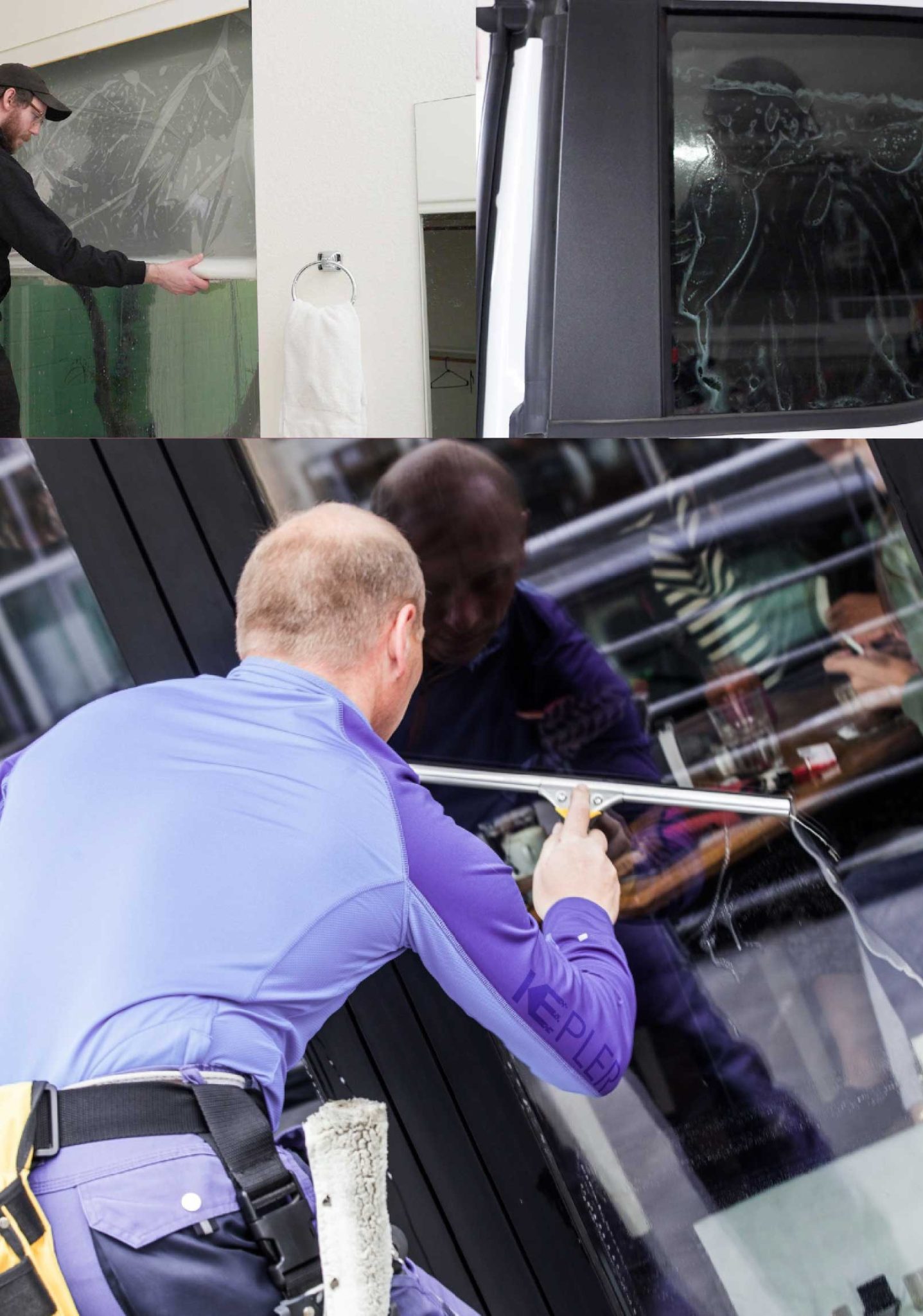 Kepler Expert Applying Anti-Graffiti Window Film to a Pennsauken Shop Front