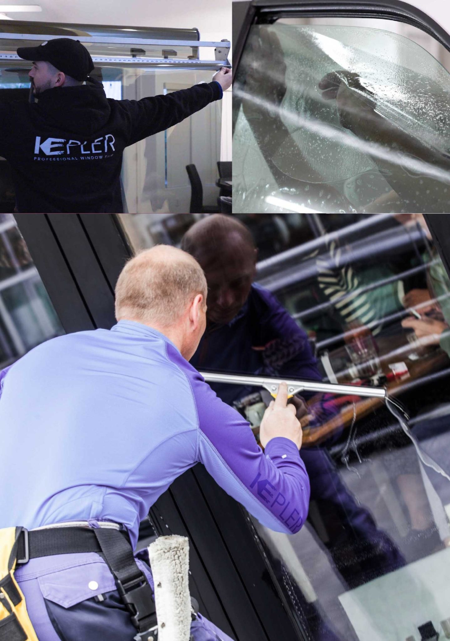 Kepler Skilled Applying Anti-Graffiti Window Film to a Jackson Shop Front