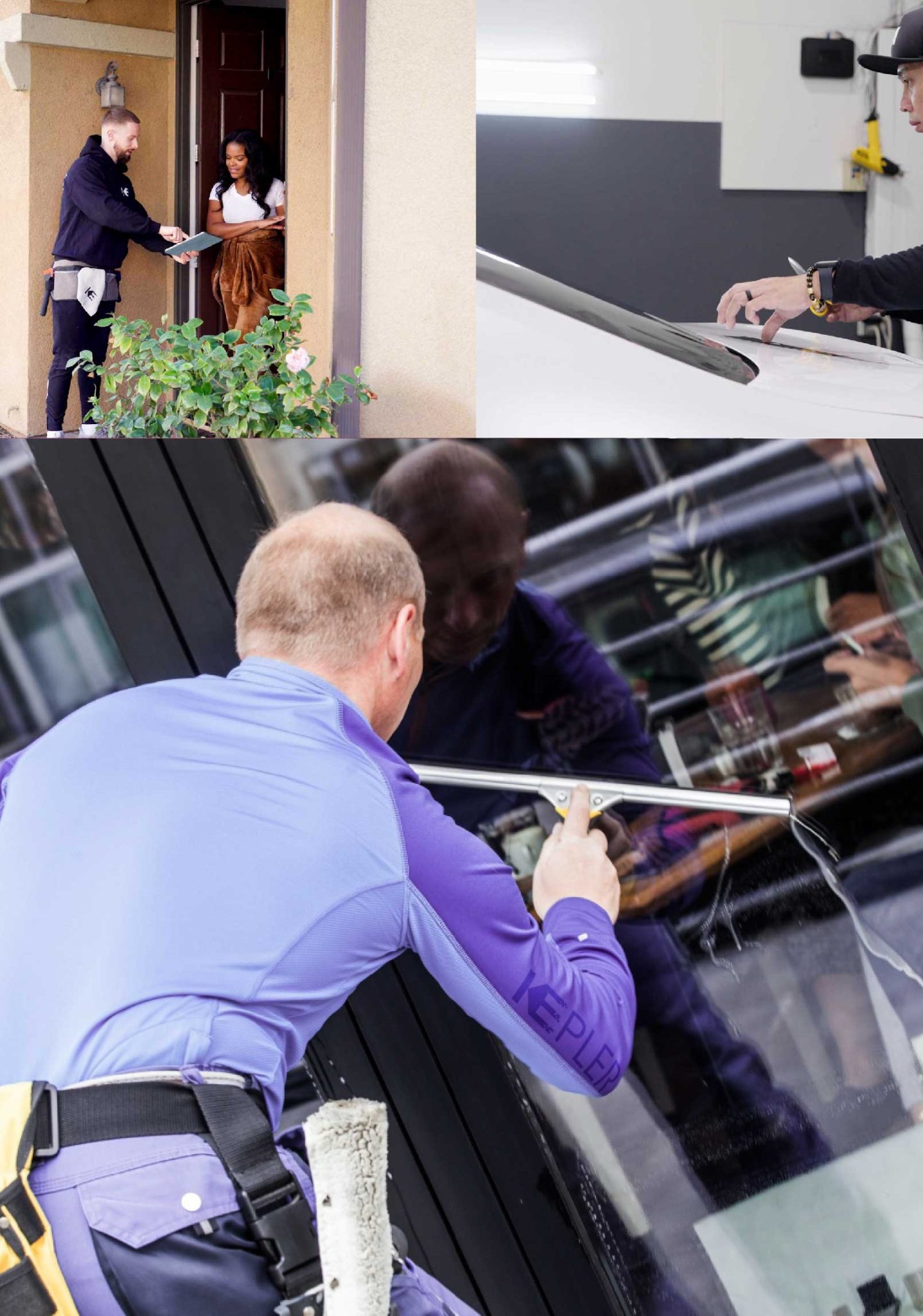 Kepler Expert Applying Anti-Graffiti Window Film to a East Brunswick Shop Front