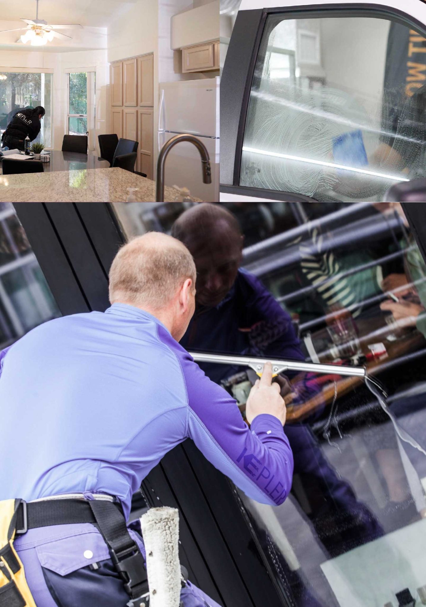 Kepler Professional Applying Anti-Graffiti Window Film to a Amawalk Shop Front