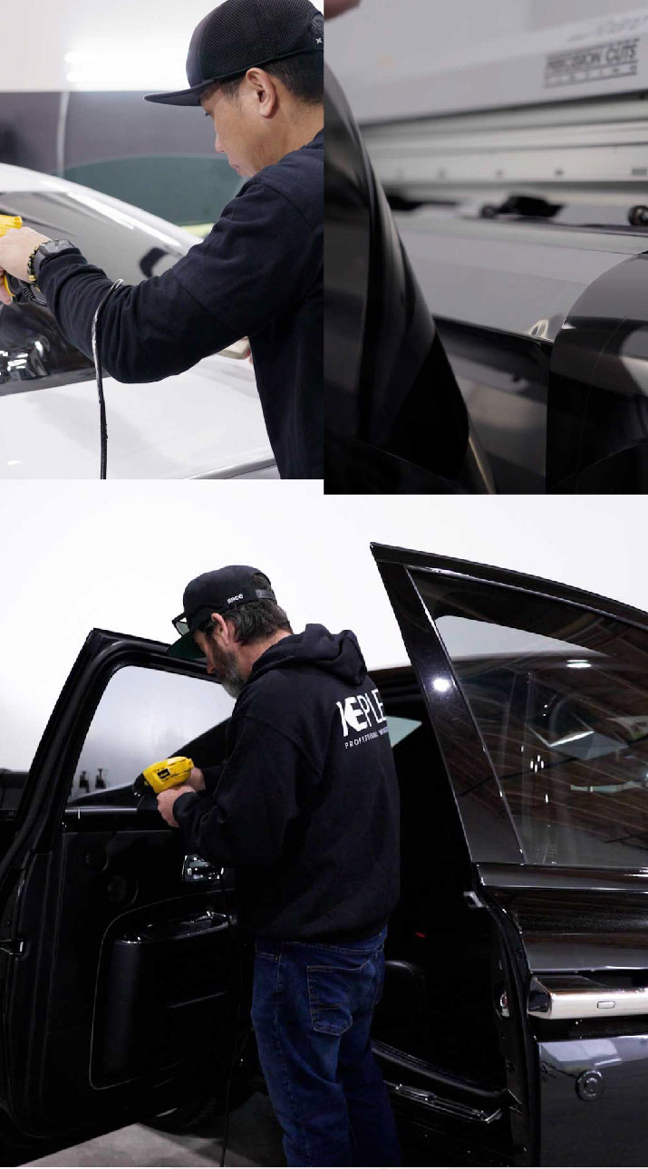 Kepler Installer Tinting a Rolls Royce in Windsor, California