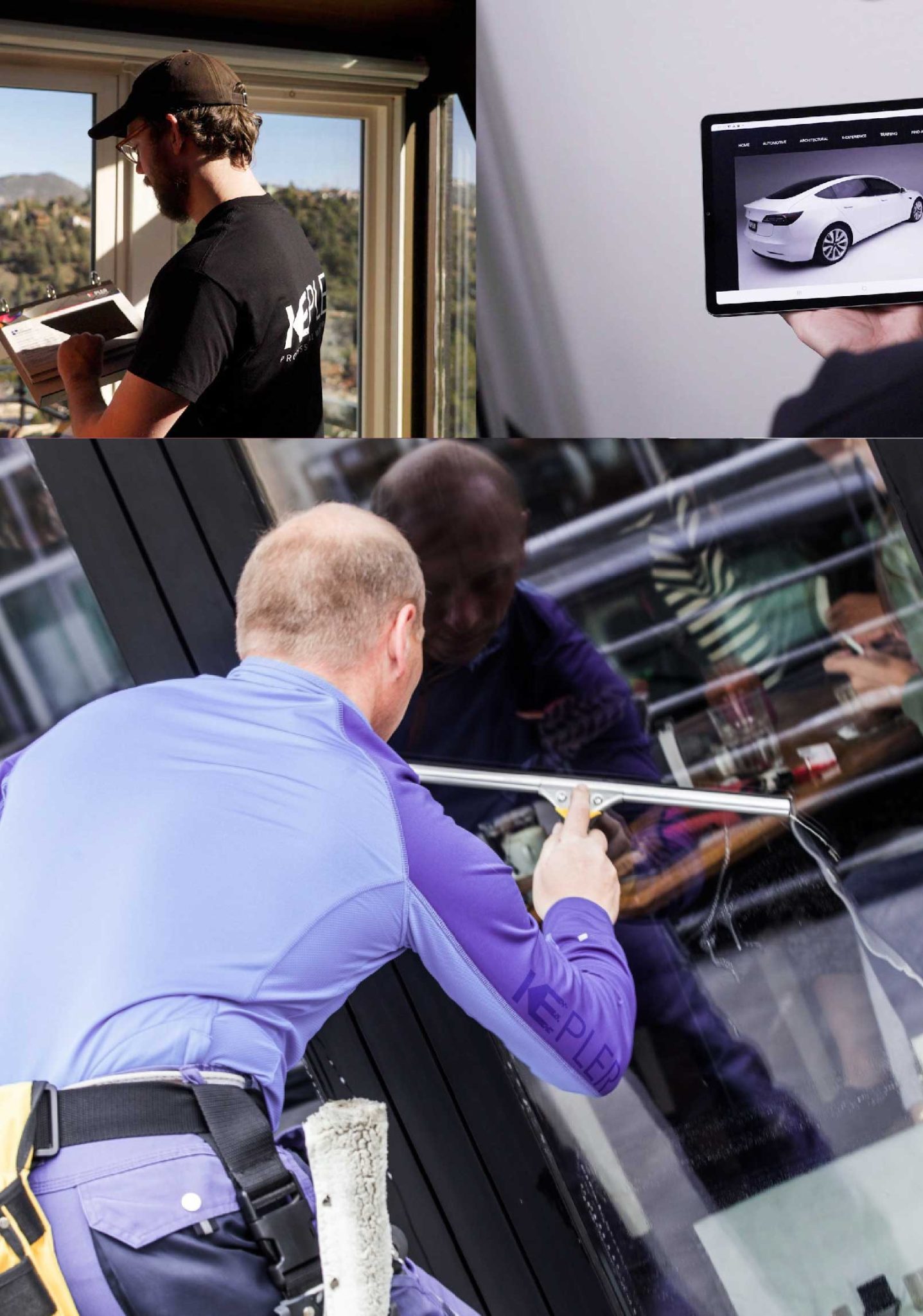 Kepler Professional Applying Anti-Graffiti Window Film to a Peekskill Shop Front