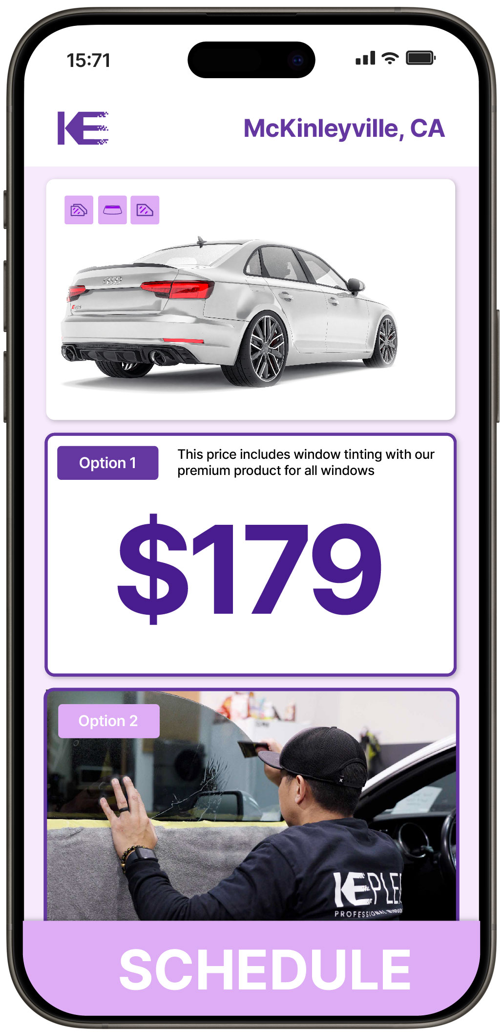 View Competitive Car Window Tinting Prices in McKinleyville, California
