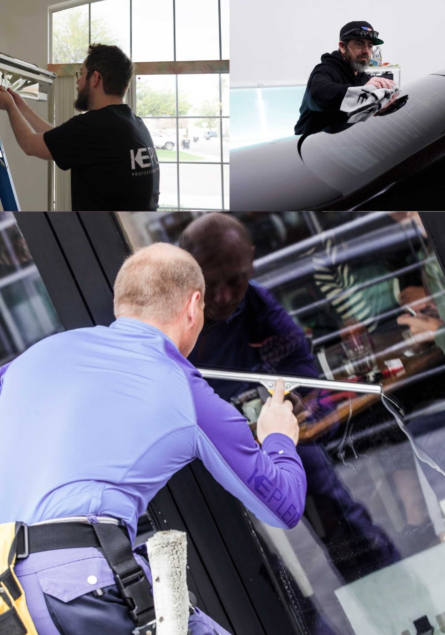 Kepler Professional Applying Anti-Graffiti Window Film to a Somers Shop Front