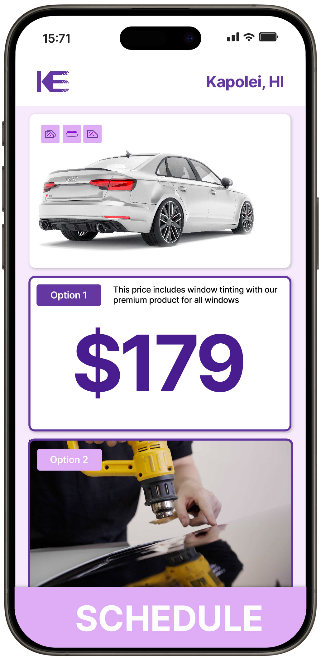 View Competitive Car Window Tinting Prices in Kapolei, Hawaii