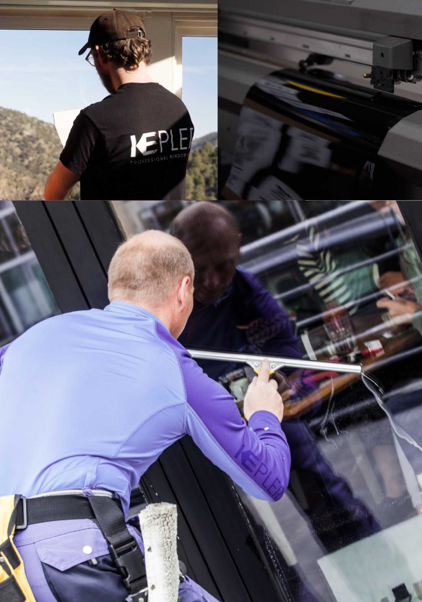 Kepler Skilled Applying Anti-Graffiti Window Film to a Queens Village Shop Front