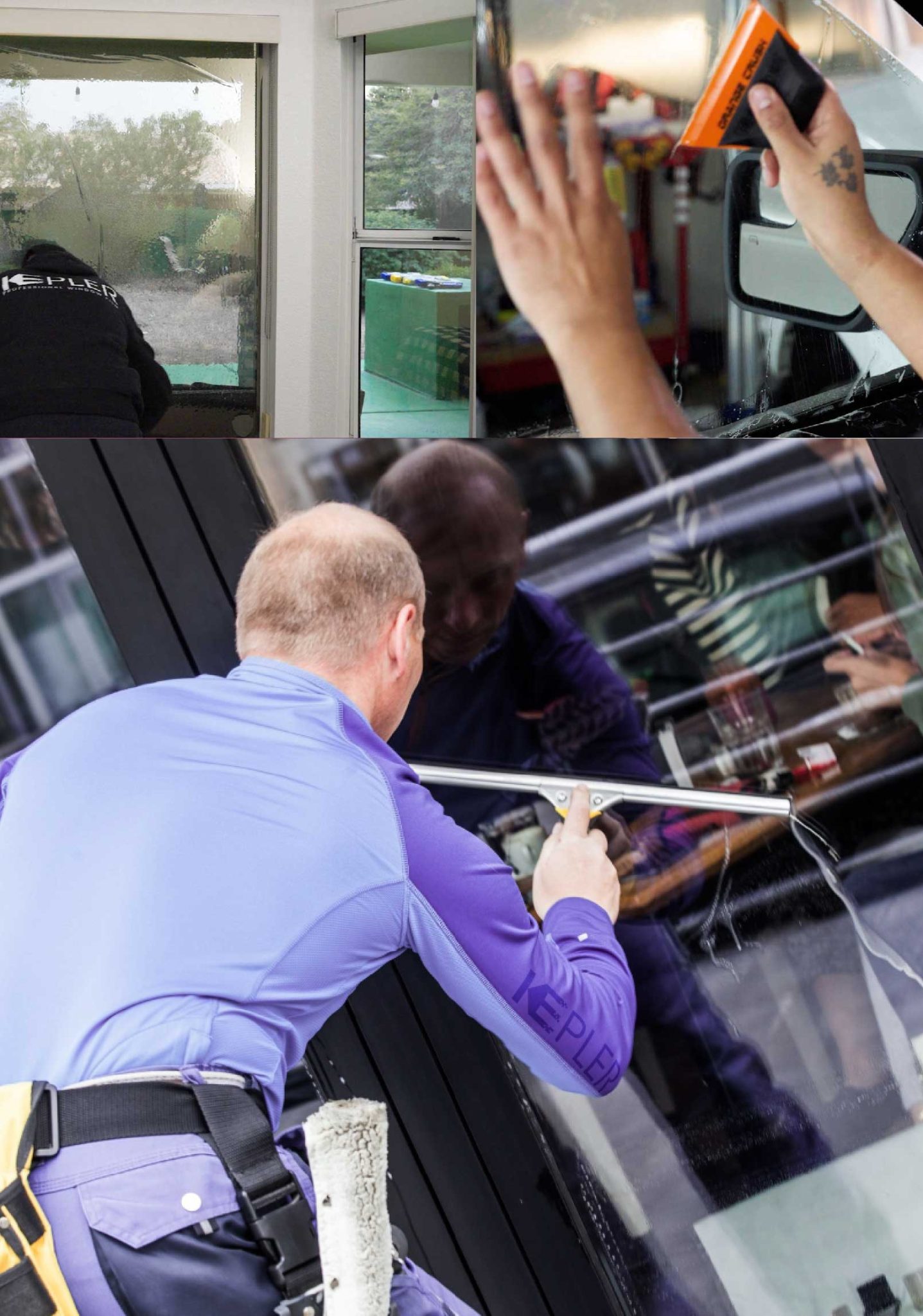 Kepler Professional Applying Anti-Graffiti Window Film to a West Hempstead Shop Front