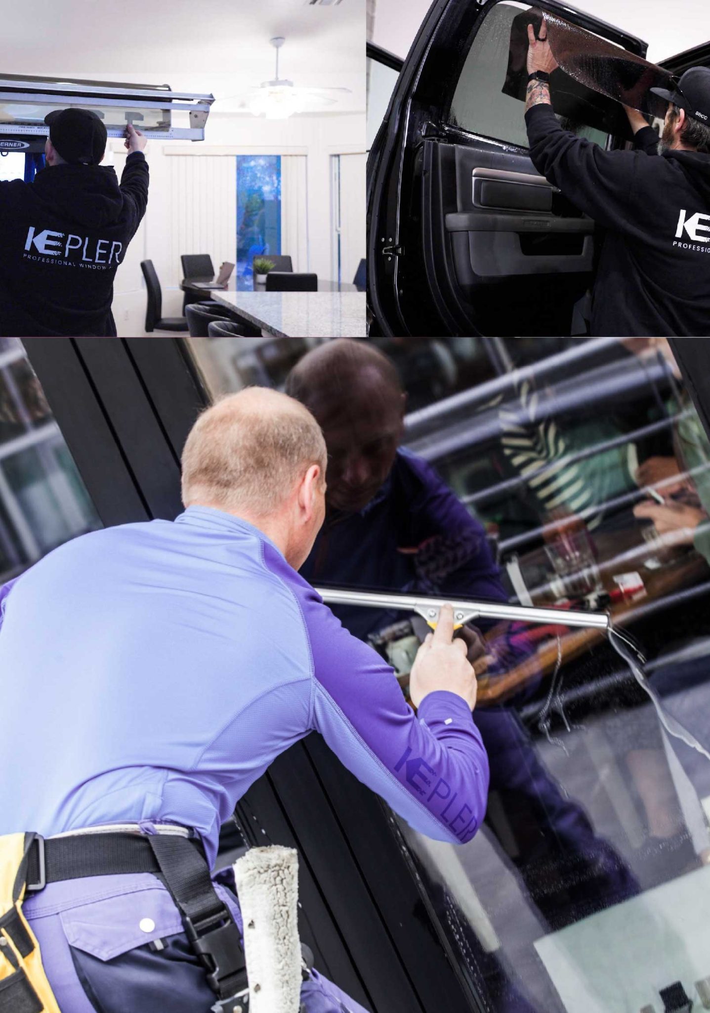 Kepler Skilled Applying Anti-Graffiti Window Film to a Uniondale Shop Front