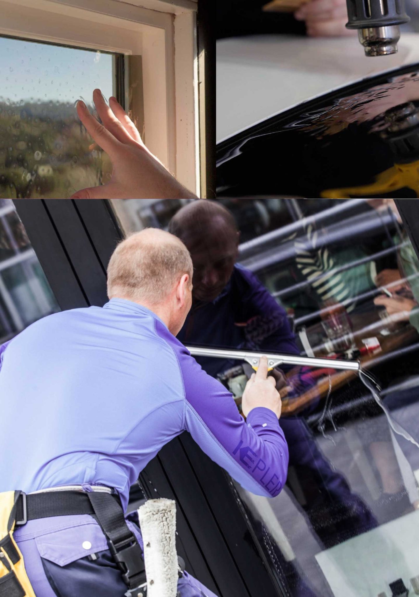 Kepler Expert Applying Anti-Graffiti Window Film to a Long Beach Shop Front