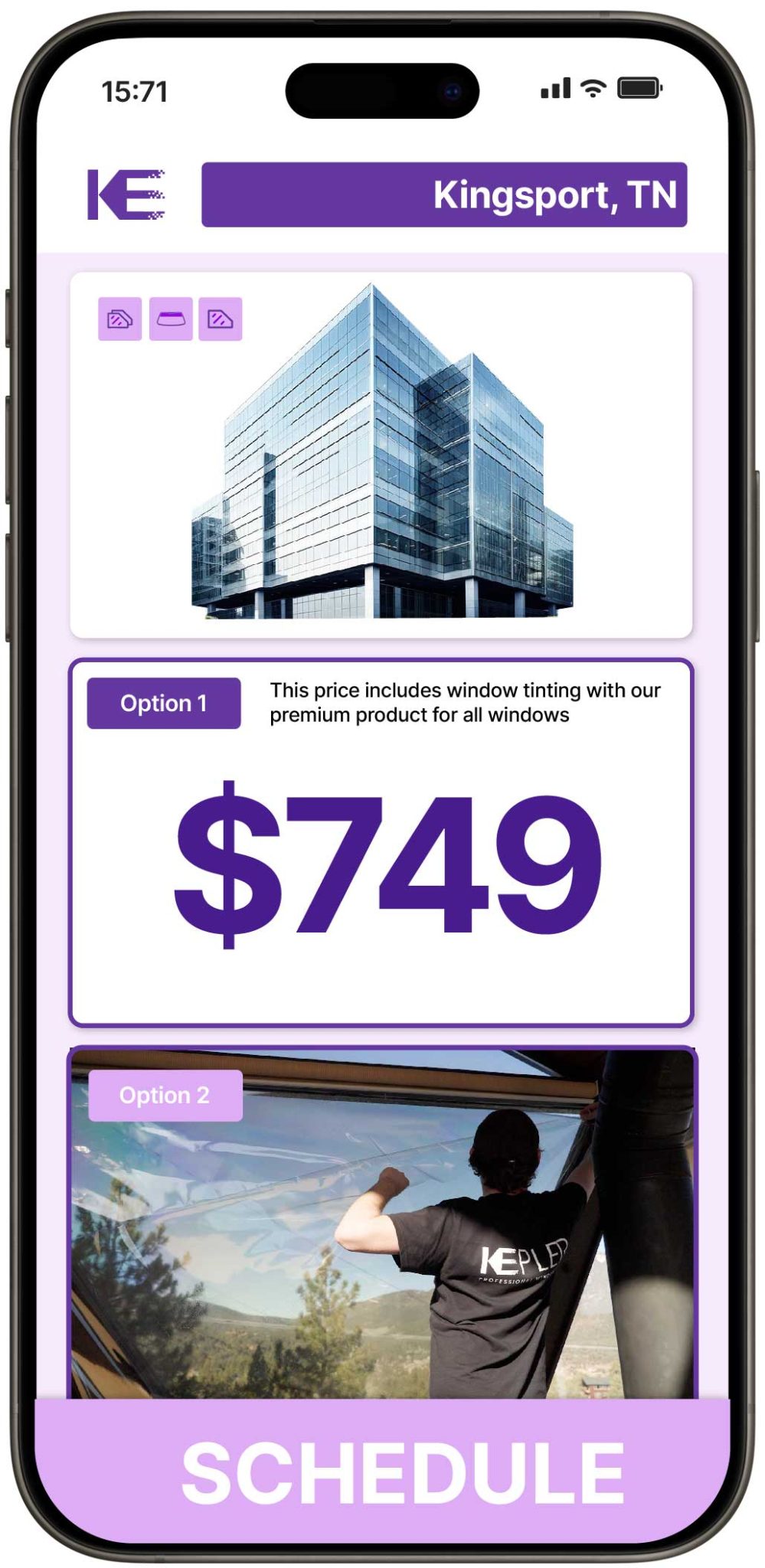 View Competitive Commercial Window Tinting Prices in Kingsport, Tennessee