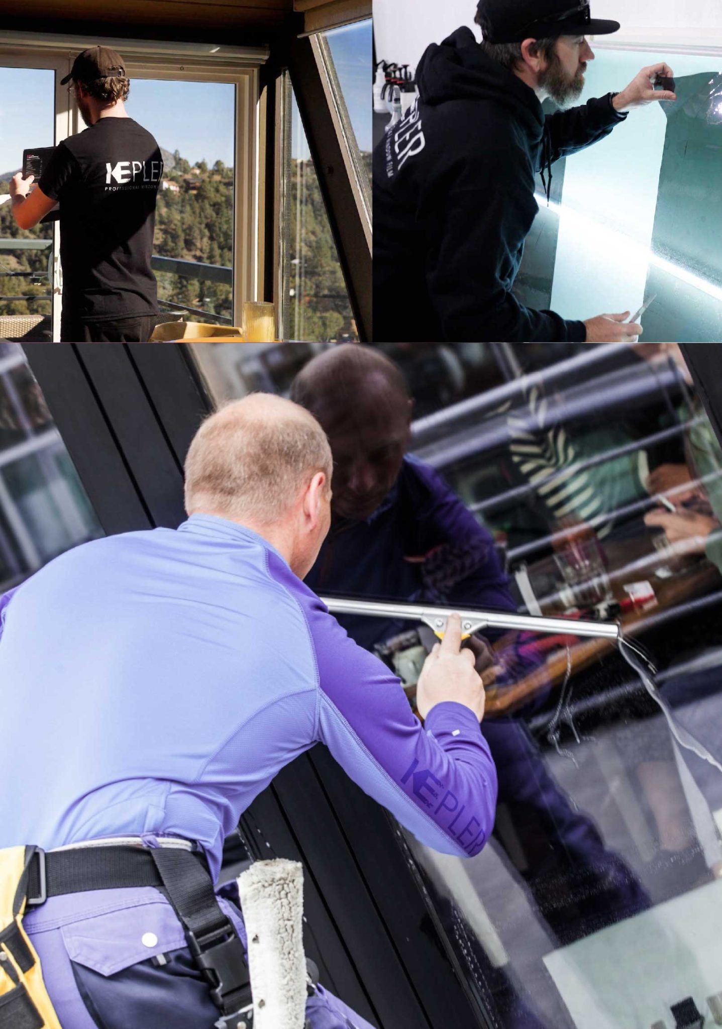 Kepler Skilled Applying Anti-Graffiti Window Film to a Smithtown Shop Front