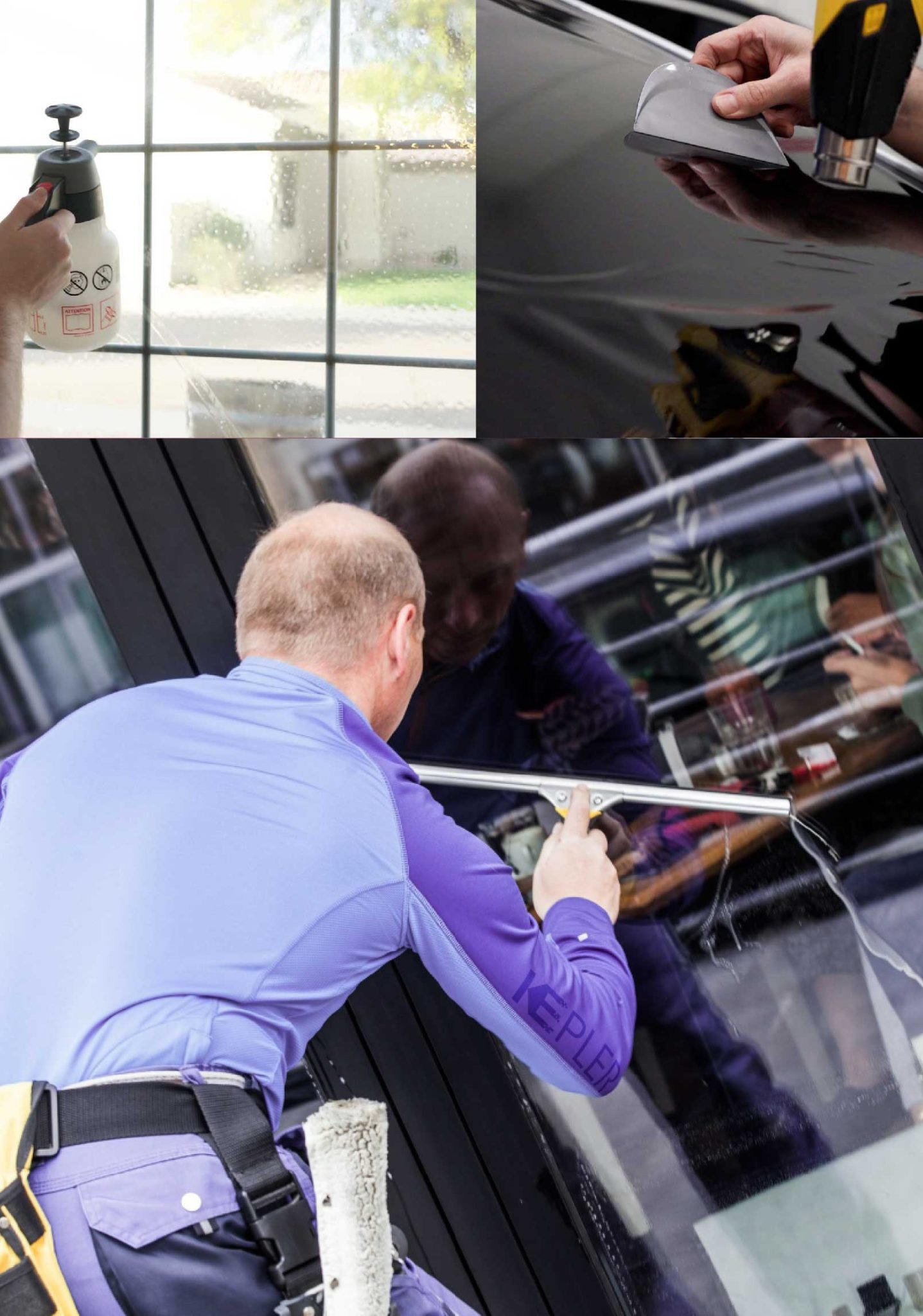 Kepler Expert Applying Anti-Graffiti Window Film to a Hauppauge Shop Front