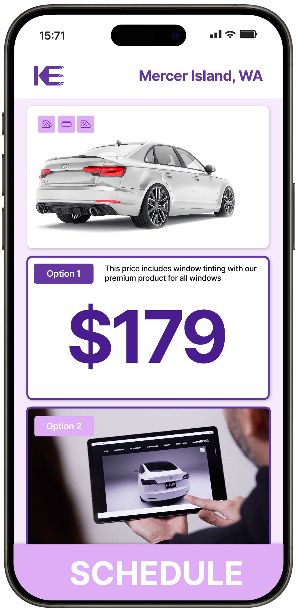 View Affordable Car Window Tinting Prices in Mercer Island, Washington