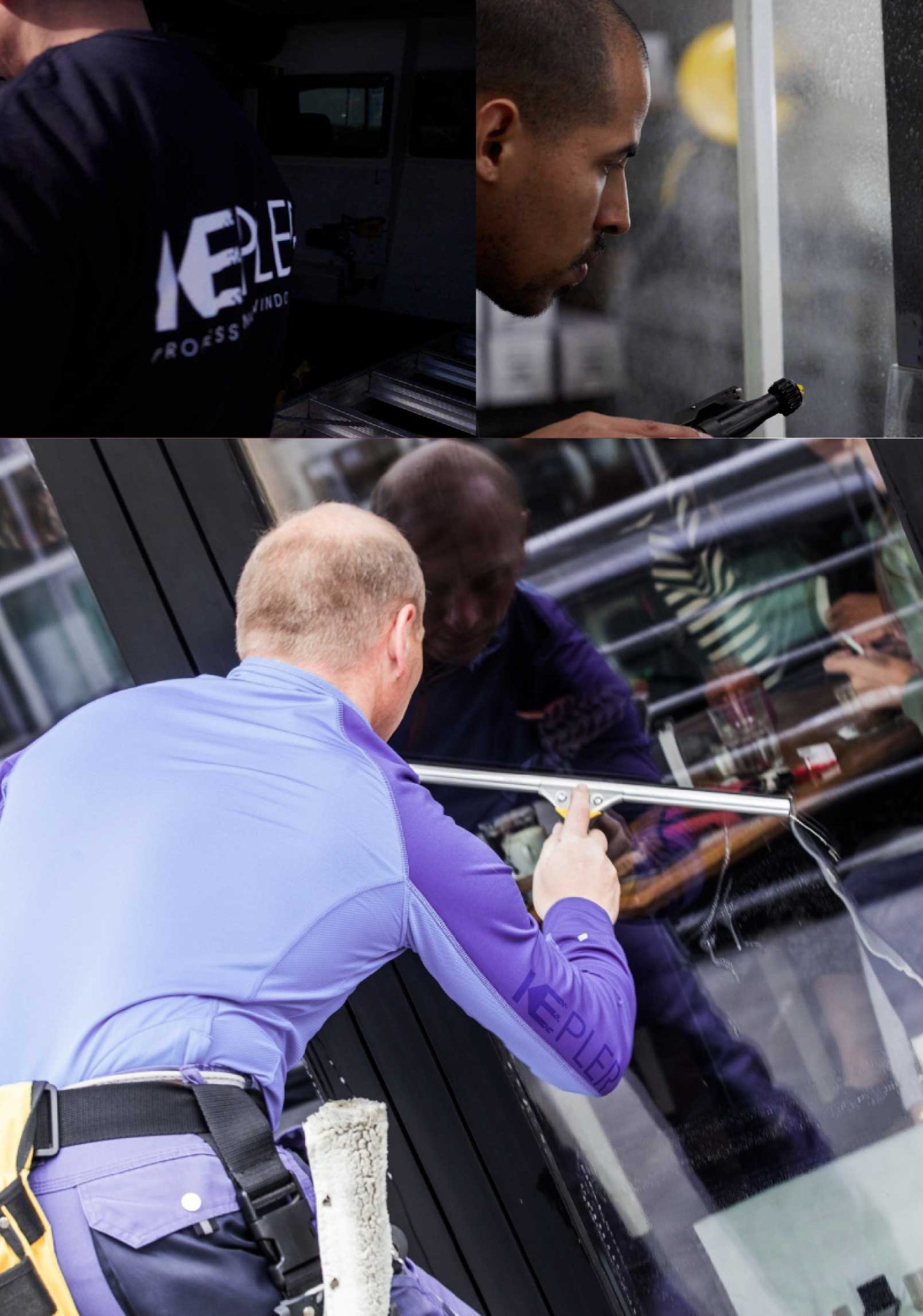 Kepler Skilled Applying Anti-Graffiti Window Film to a Clifton Park Shop Front