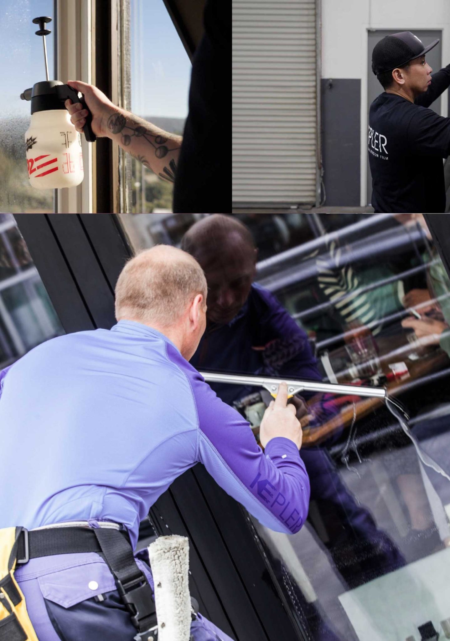 Kepler Expert Applying Anti-Graffiti Window Film to a Latham Shop Front