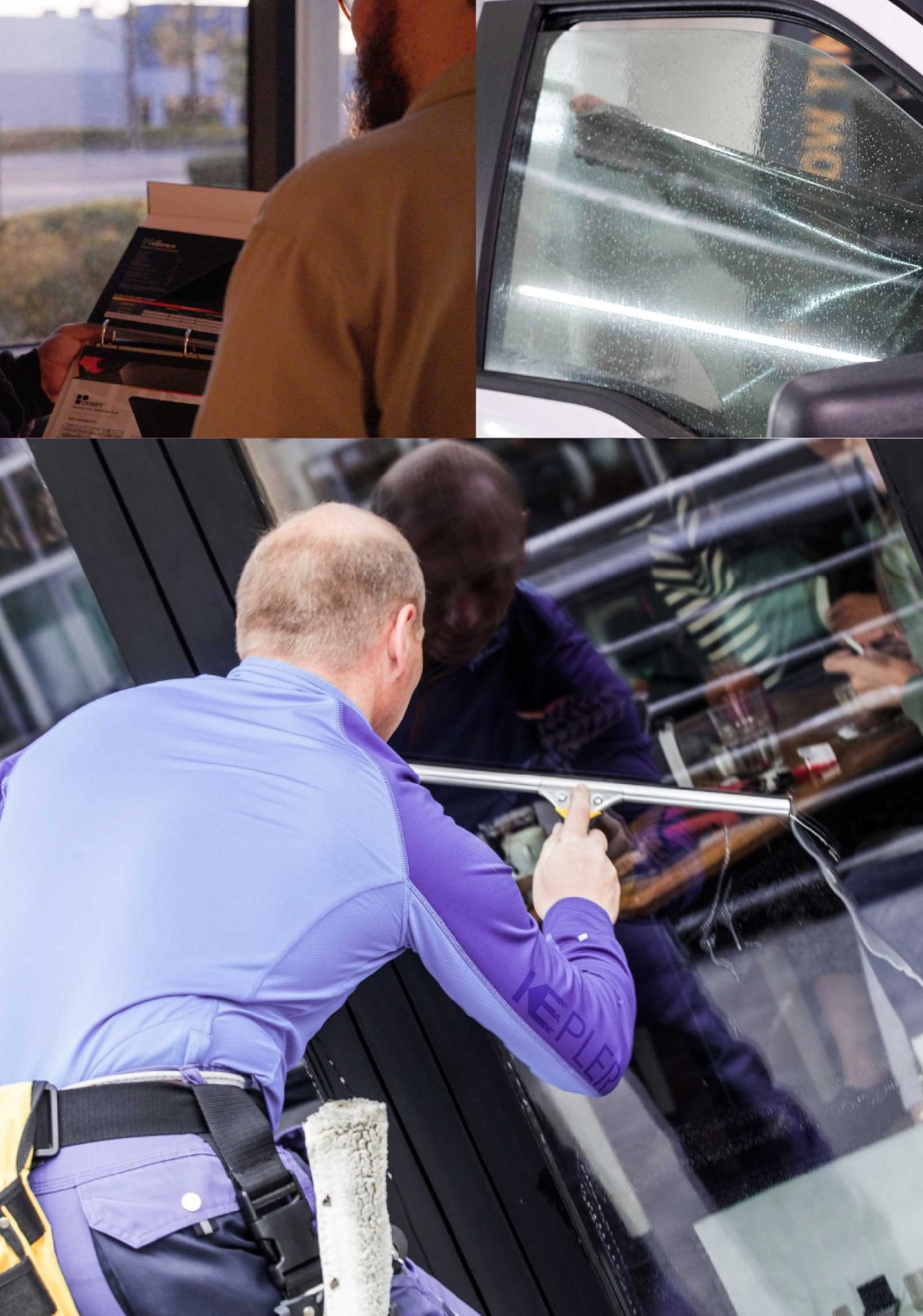 Kepler Professional Applying Anti-Graffiti Window Film to a Rotterdam Junction Shop Front
