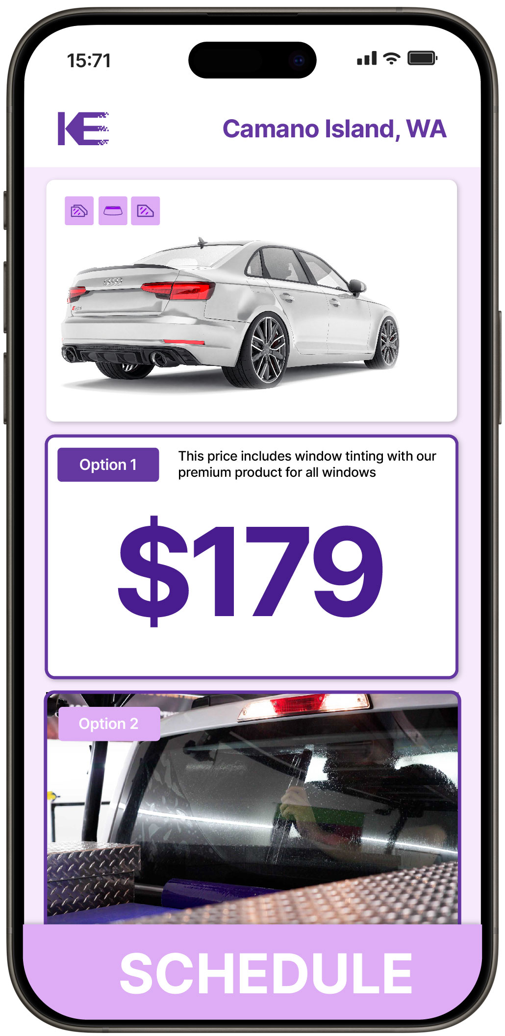 View Affordable Car Window Tinting Prices in Camano Island, Washington