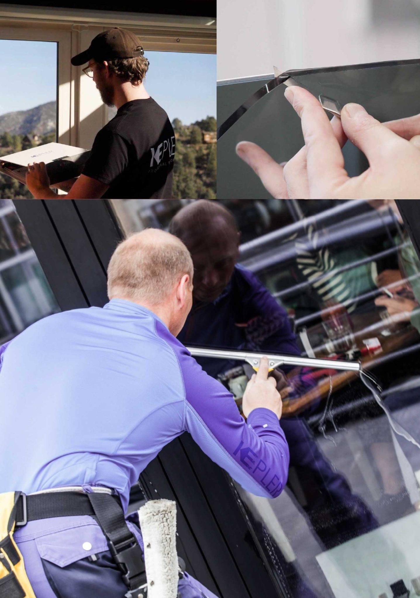 Kepler Expert Applying Anti-Graffiti Window Film to a Utica Shop Front