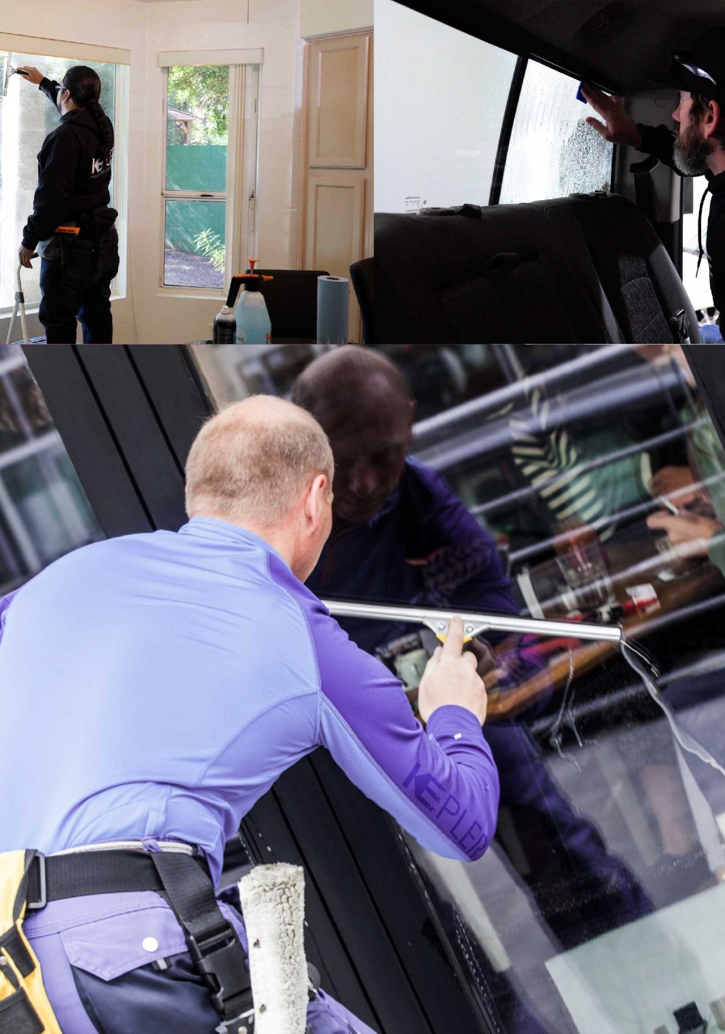 Kepler Expert Applying Anti-Graffiti Window Film to a Vestal Shop Front