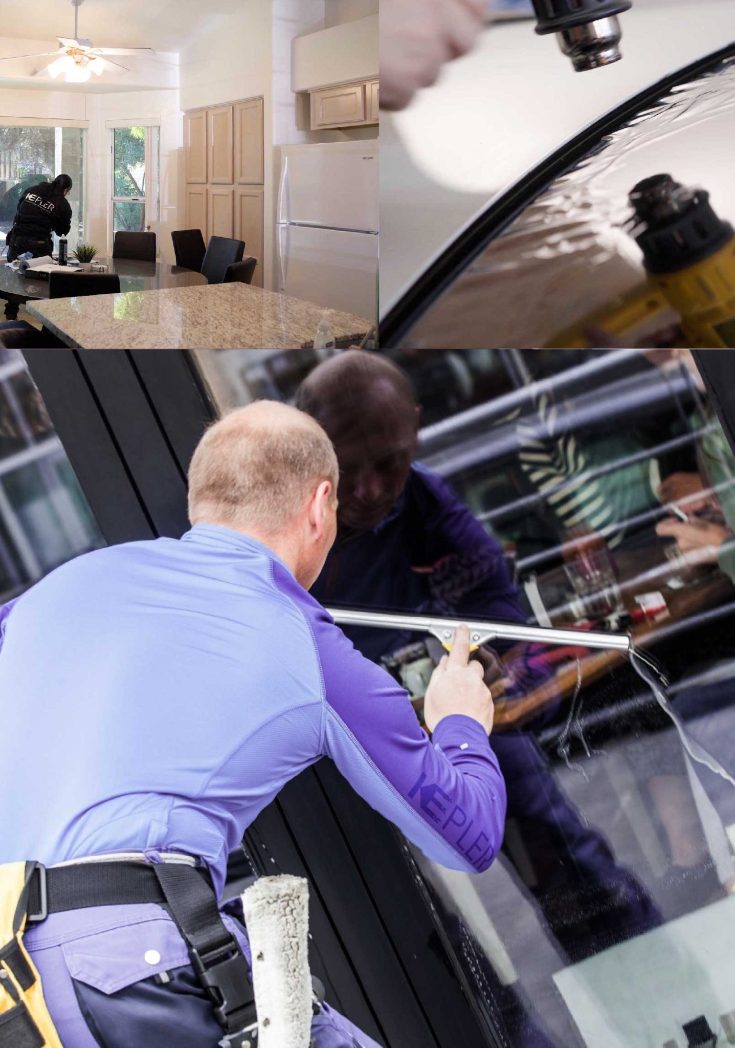 Kepler Expert Applying Anti-Graffiti Window Film to a Depew Shop Front