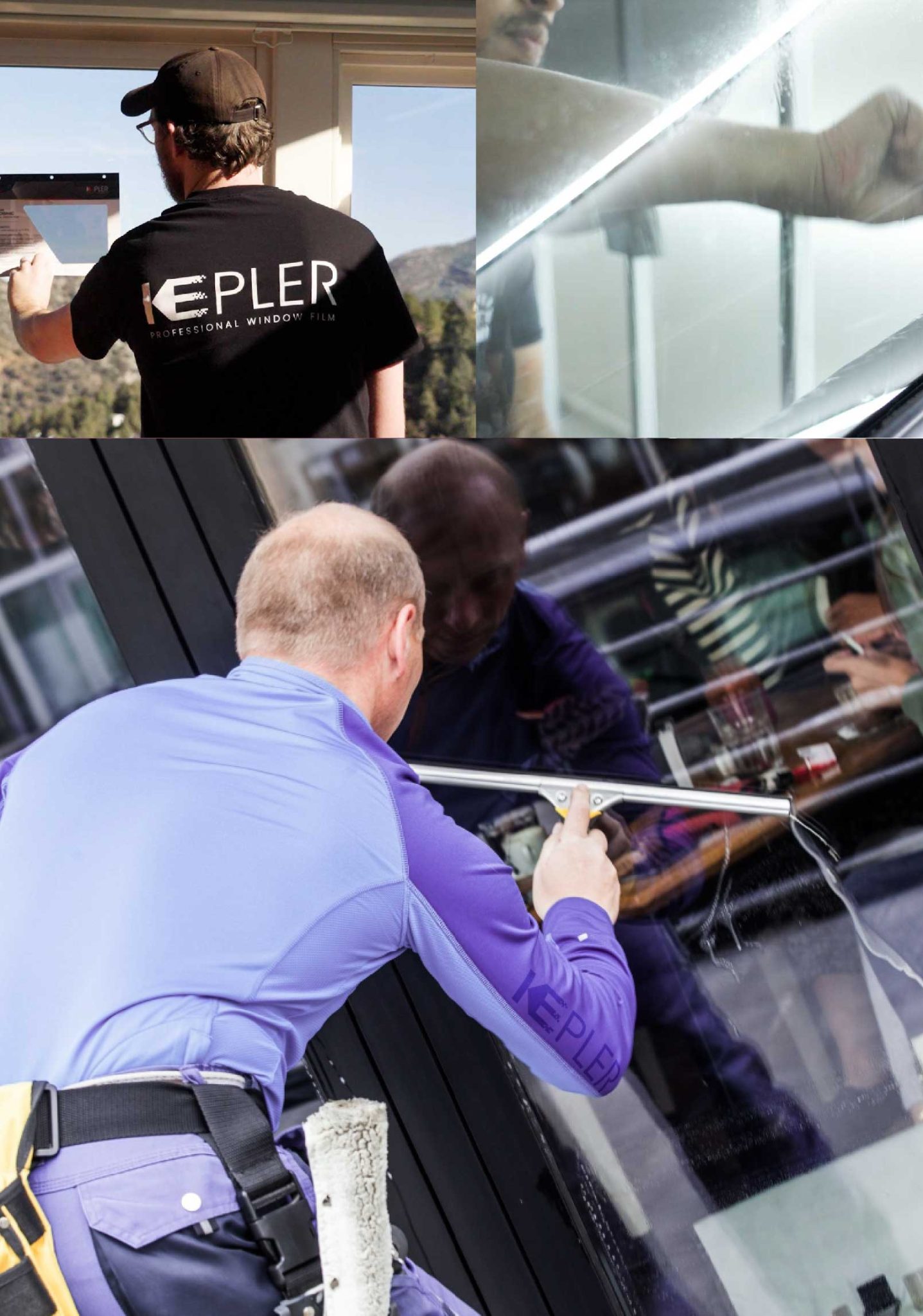 Kepler Expert Applying Anti-Graffiti Window Film to a Ithaca Shop Front