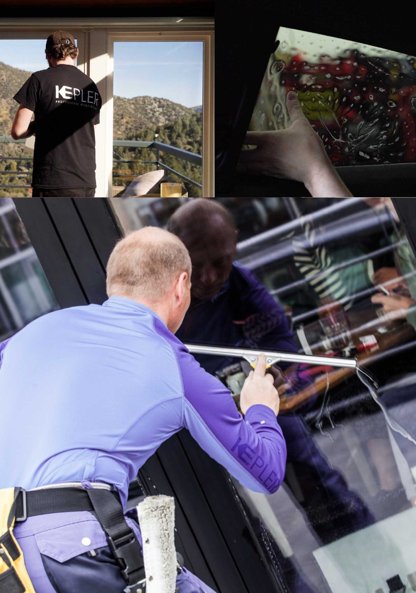 Kepler Expert Applying Anti-Graffiti Window Film to a Johnstown Shop Front