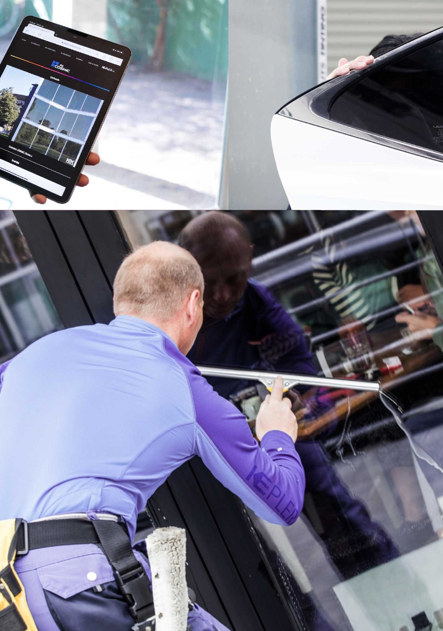 Kepler Professional Applying Anti-Graffiti Window Film to a Carlisle Shop Front