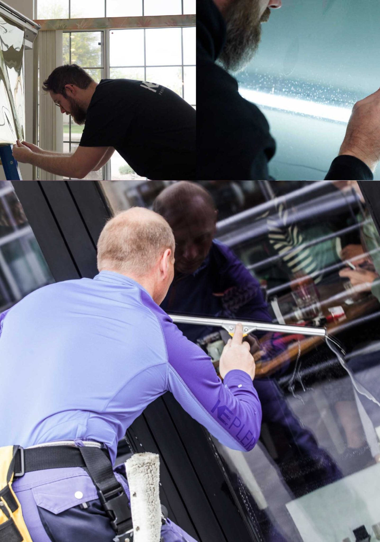 Kepler Professional Applying Anti-Graffiti Window Film to a Lancaster Shop Front