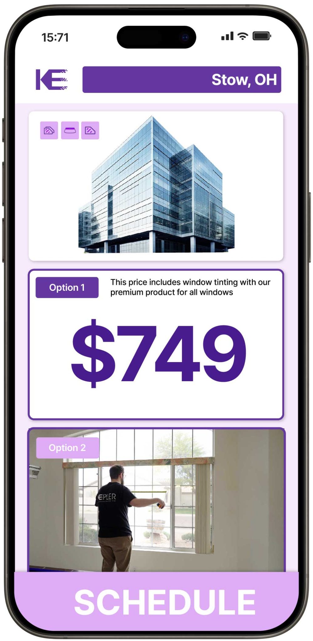 View Reasonable Commercial Window Tinting Costs in Stow, Ohio