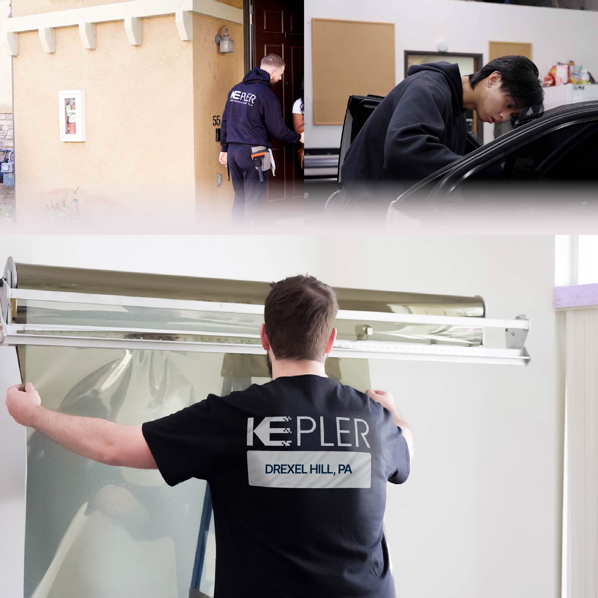 Kepler Specialist Installing Anti-Graffiti Film in Drexel Hill, Pennsylvania