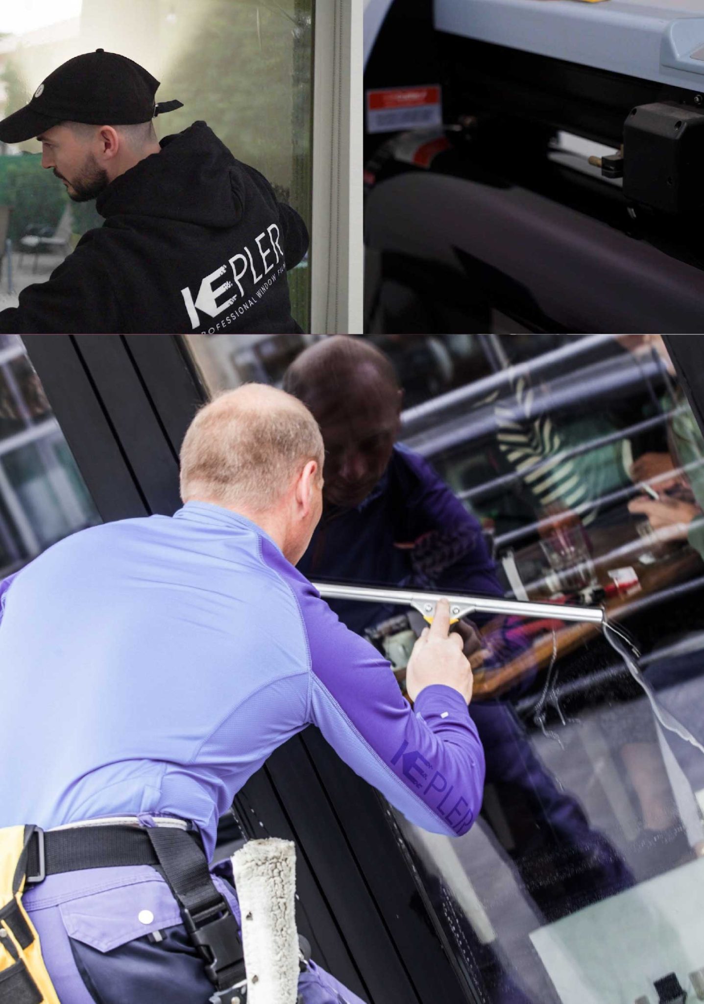 Kepler Professional Applying Anti-Graffiti Window Film to a Pottstown Shop Front