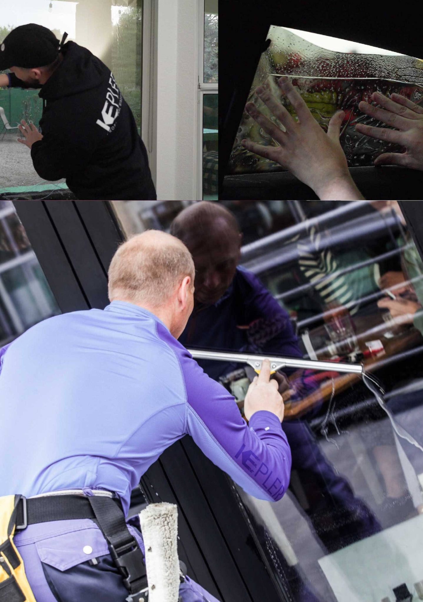 Kepler Expert Applying Anti-Graffiti Window Film to a Centreville Shop Front
