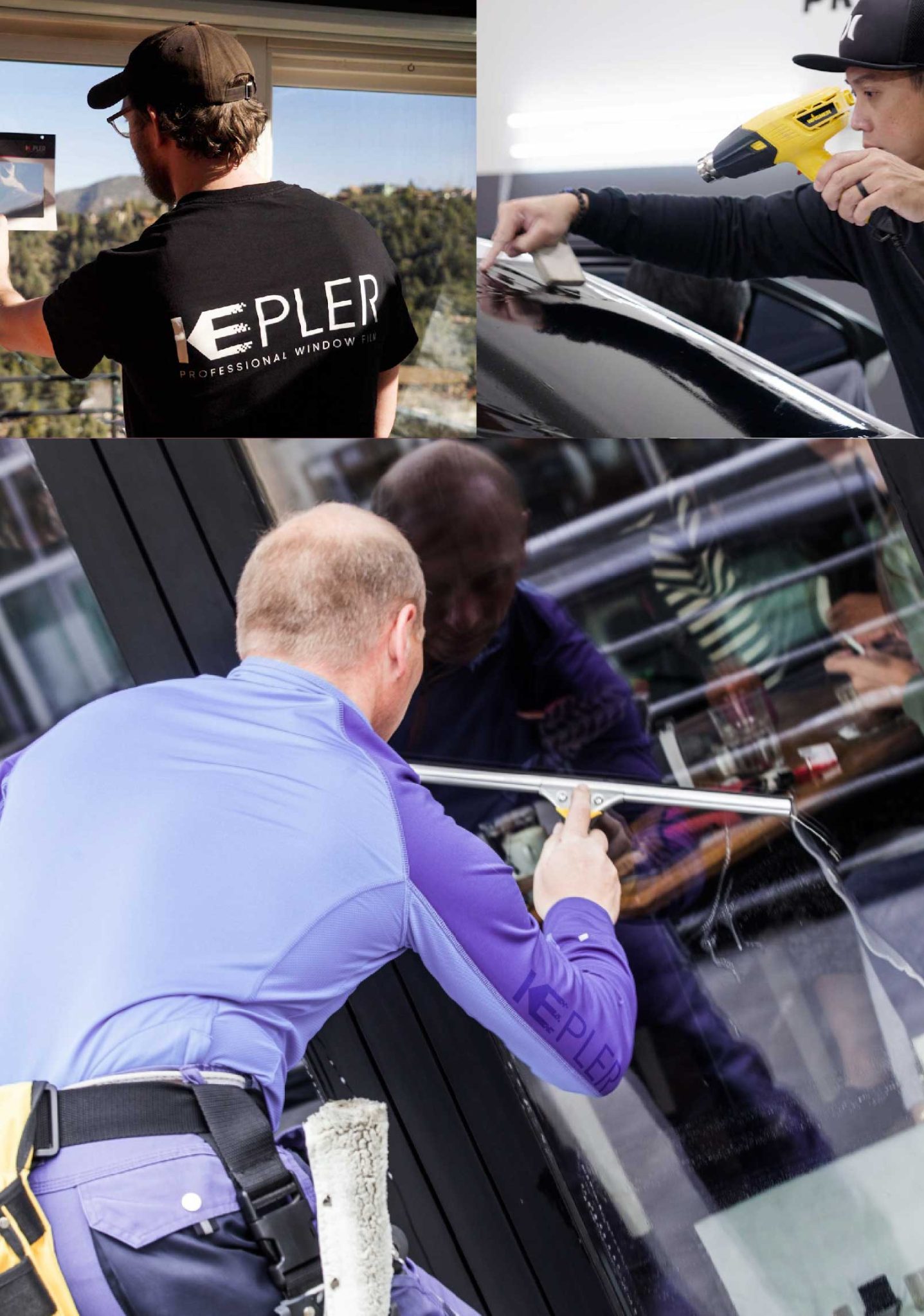 Kepler Skilled Applying Anti-Graffiti Window Film to a Hagerstown Shop Front