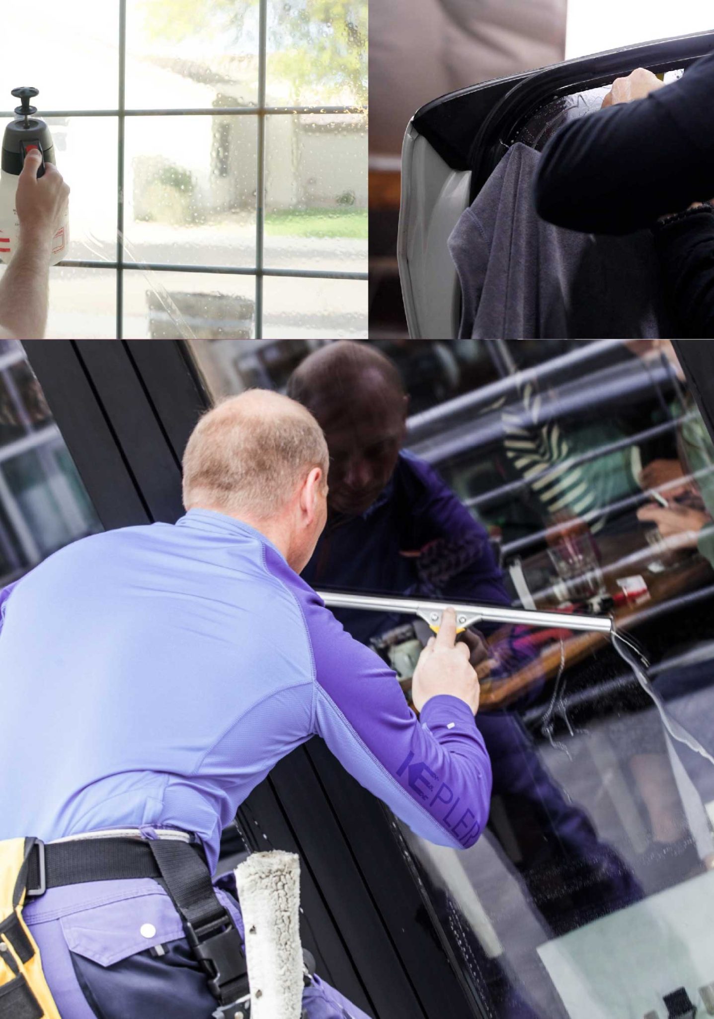 Kepler Skilled Applying Anti-Graffiti Window Film to a Salisbury Shop Front