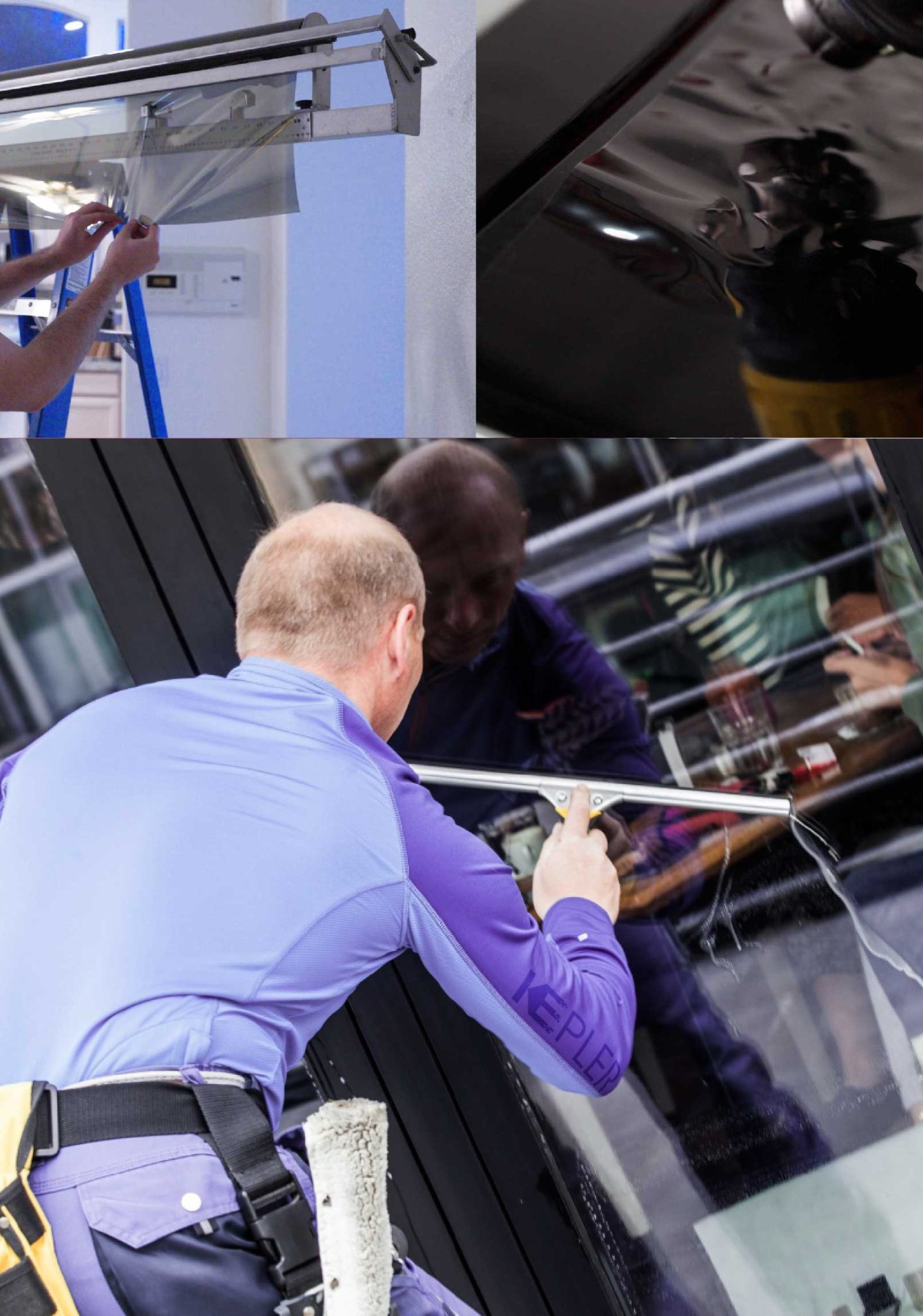 Kepler Expert Applying Anti-Graffiti Window Film to a Burke Shop Front