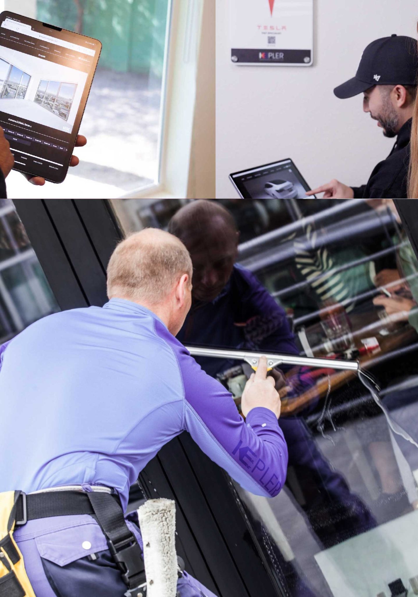 Kepler Professional Applying Anti-Graffiti Window Film to a Oakton Shop Front