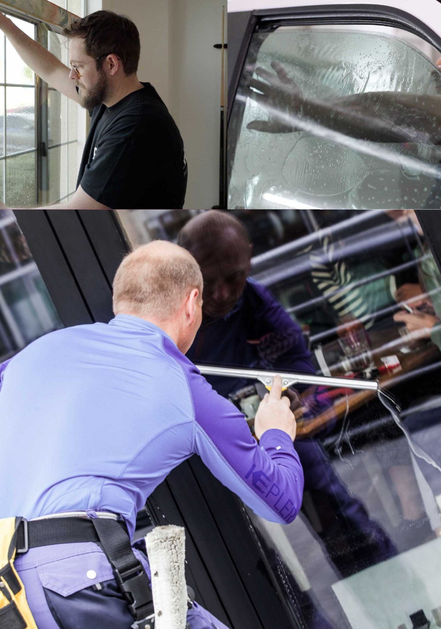 Kepler Professional Applying Anti-Graffiti Window Film to a Norfolk Shop Front