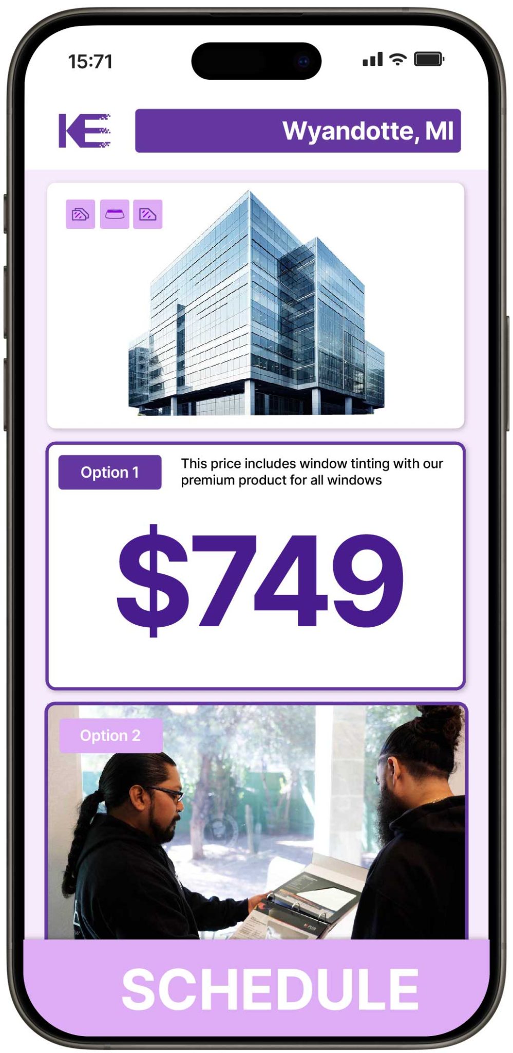 View Affordable Commercial Window Tinting Prices in Wyandotte, Michigan