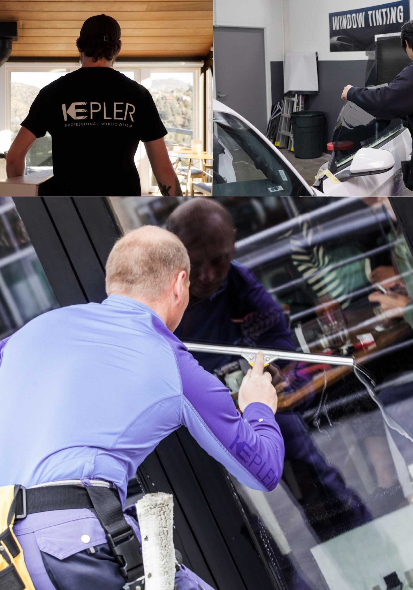 Kepler Skilled Applying Anti-Graffiti Window Film to a Salem Shop Front
