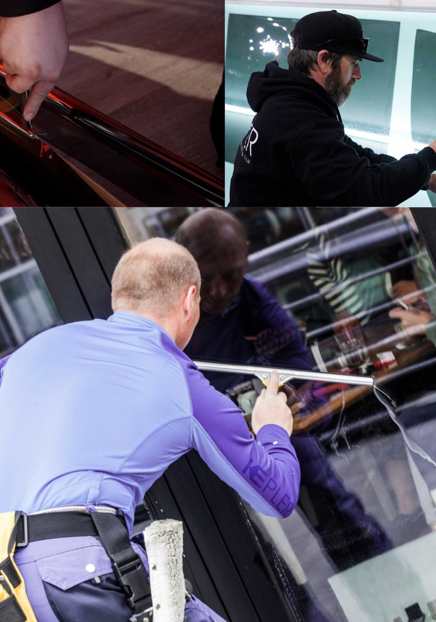 Kepler Expert Applying Anti-Graffiti Window Film to a East Lynn Shop Front