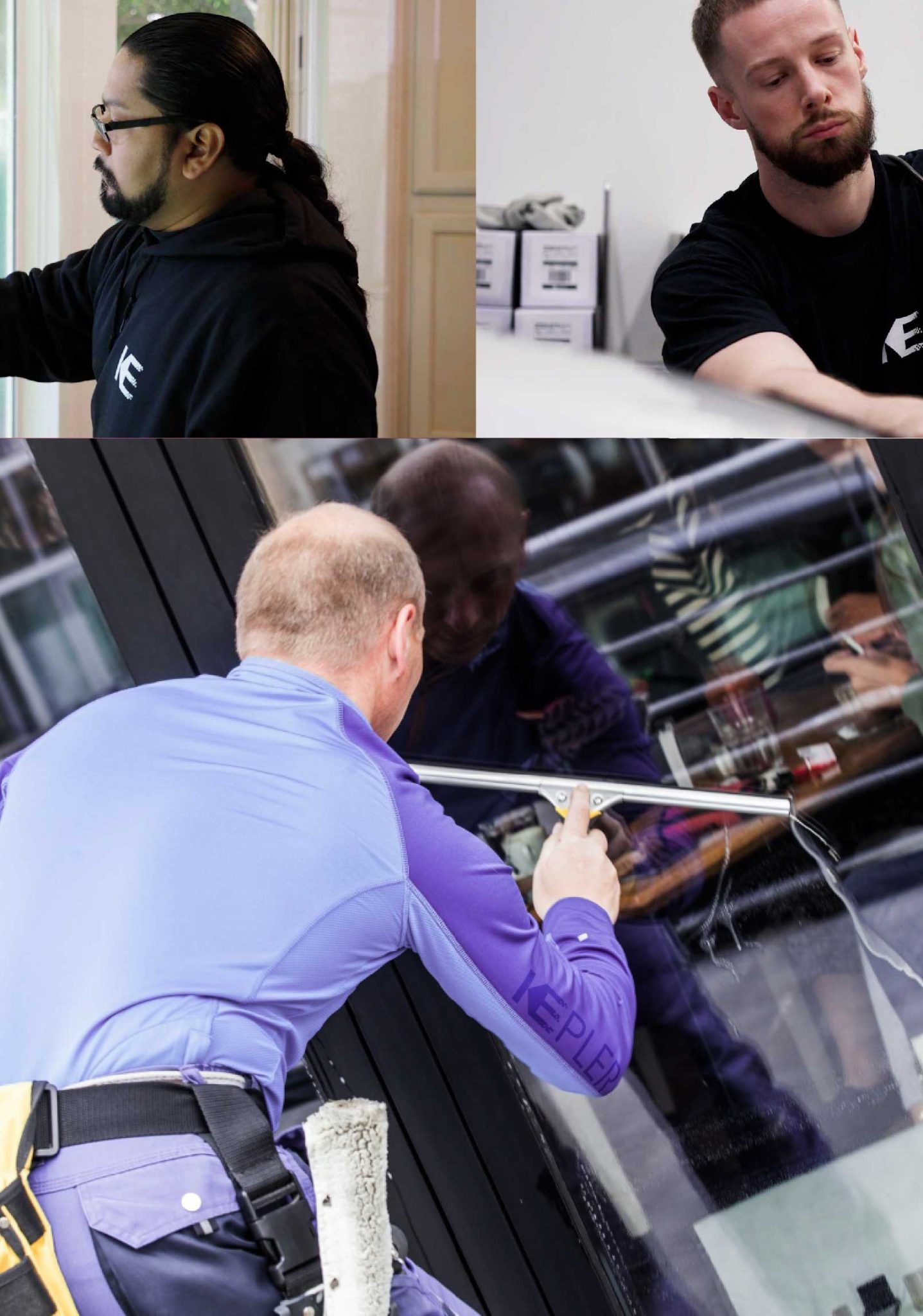 Kepler Expert Applying Anti-Graffiti Window Film to a Parkersburg Shop Front