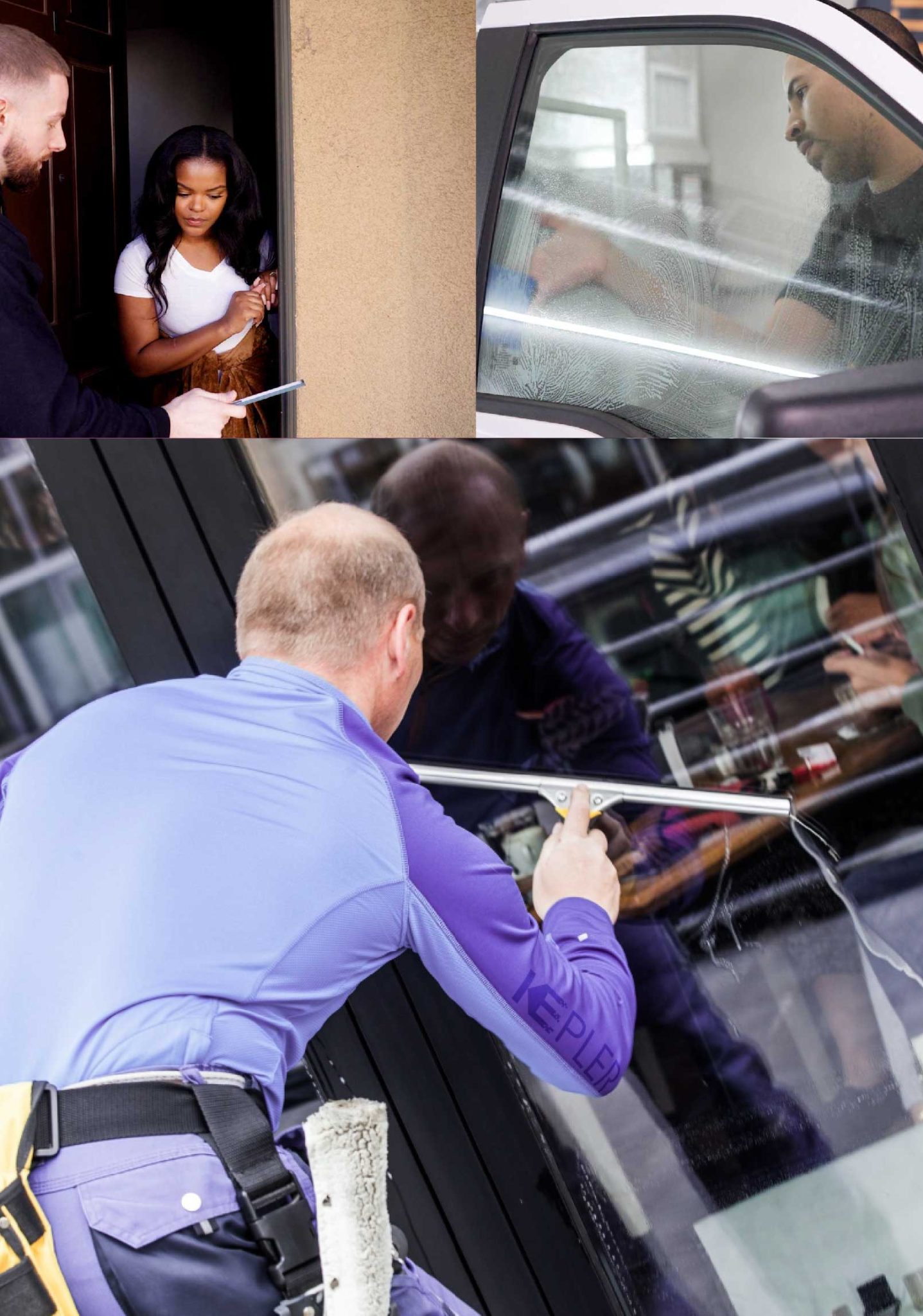 Kepler Expert Applying Anti-Graffiti Window Film to a Kernersville Shop Front