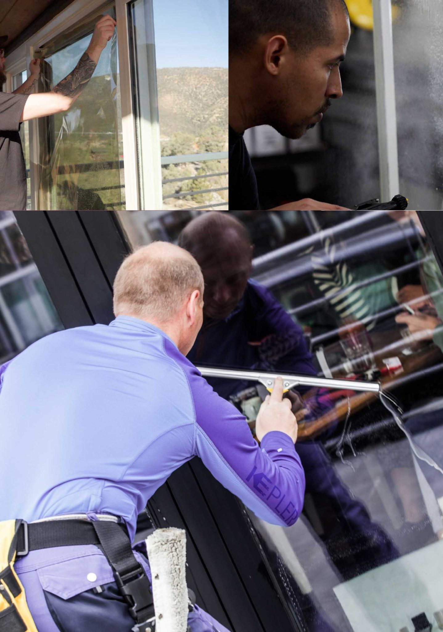 Kepler Expert Applying Anti-Graffiti Window Film to a Rocky Mount Shop Front