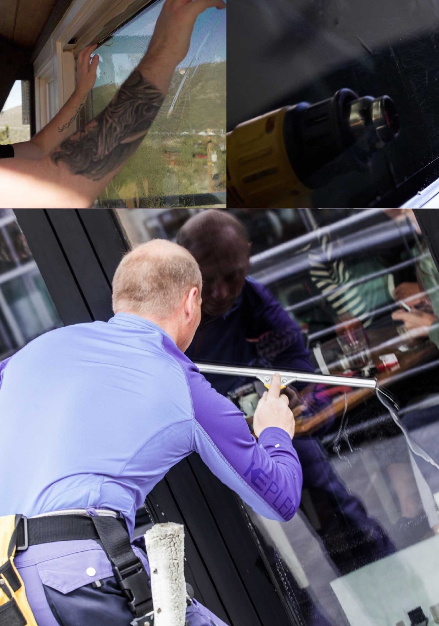 Kepler Expert Applying Anti-Graffiti Window Film to a Huntersville Shop Front