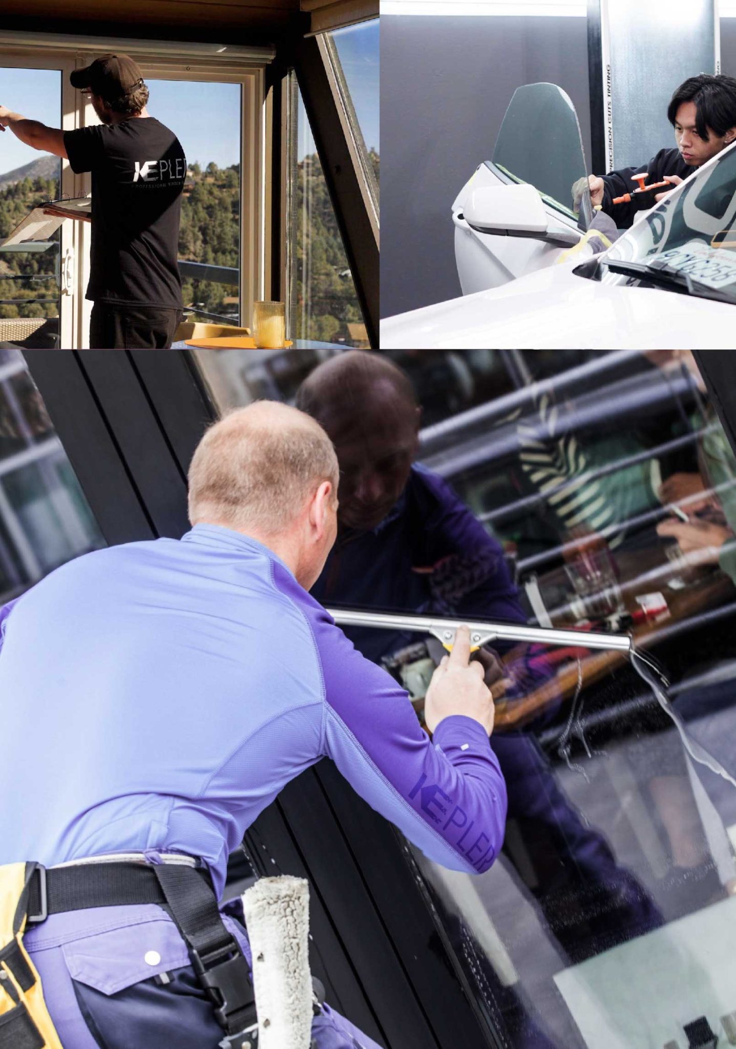 Kepler Skilled Applying Anti-Graffiti Window Film to a Harrisburg Shop Front