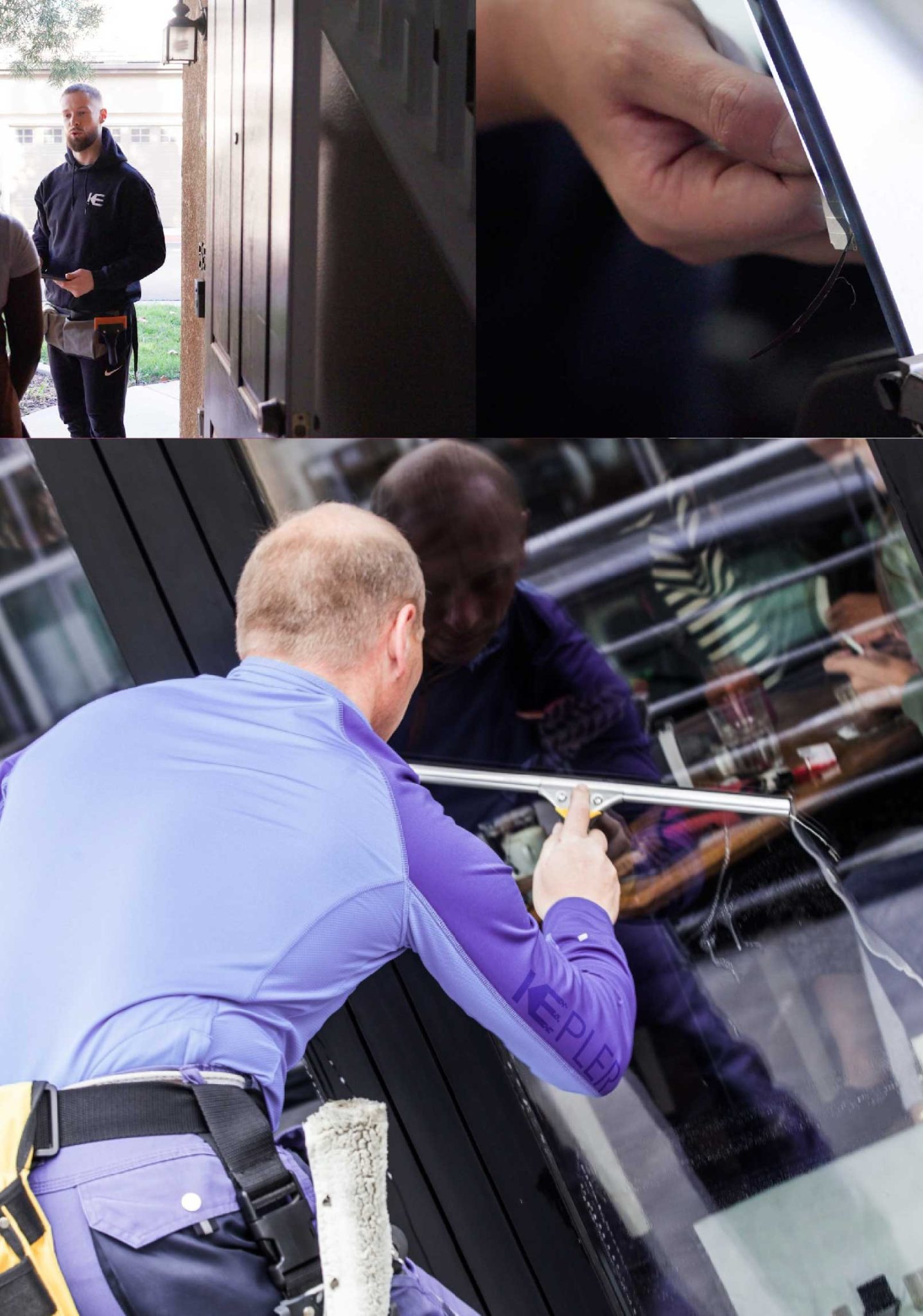 Kepler Professional Applying Anti-Graffiti Window Film to a Kannapolis Shop Front