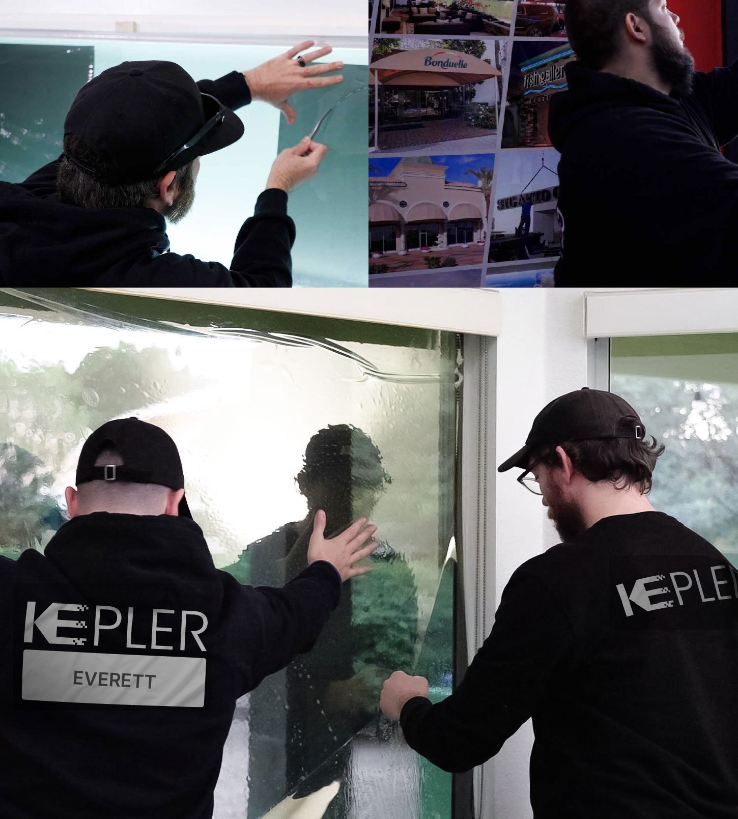 Kepler Technician Fitting Advanced Window Tint to Home in Everett