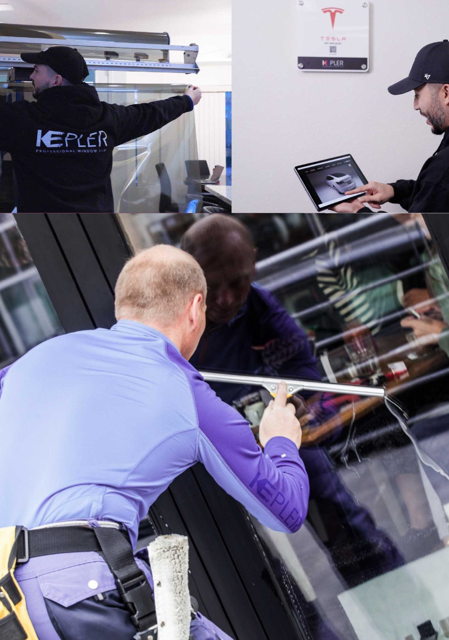 Kepler Expert Applying Anti-Graffiti Window Film to a Fort Bragg Shop Front