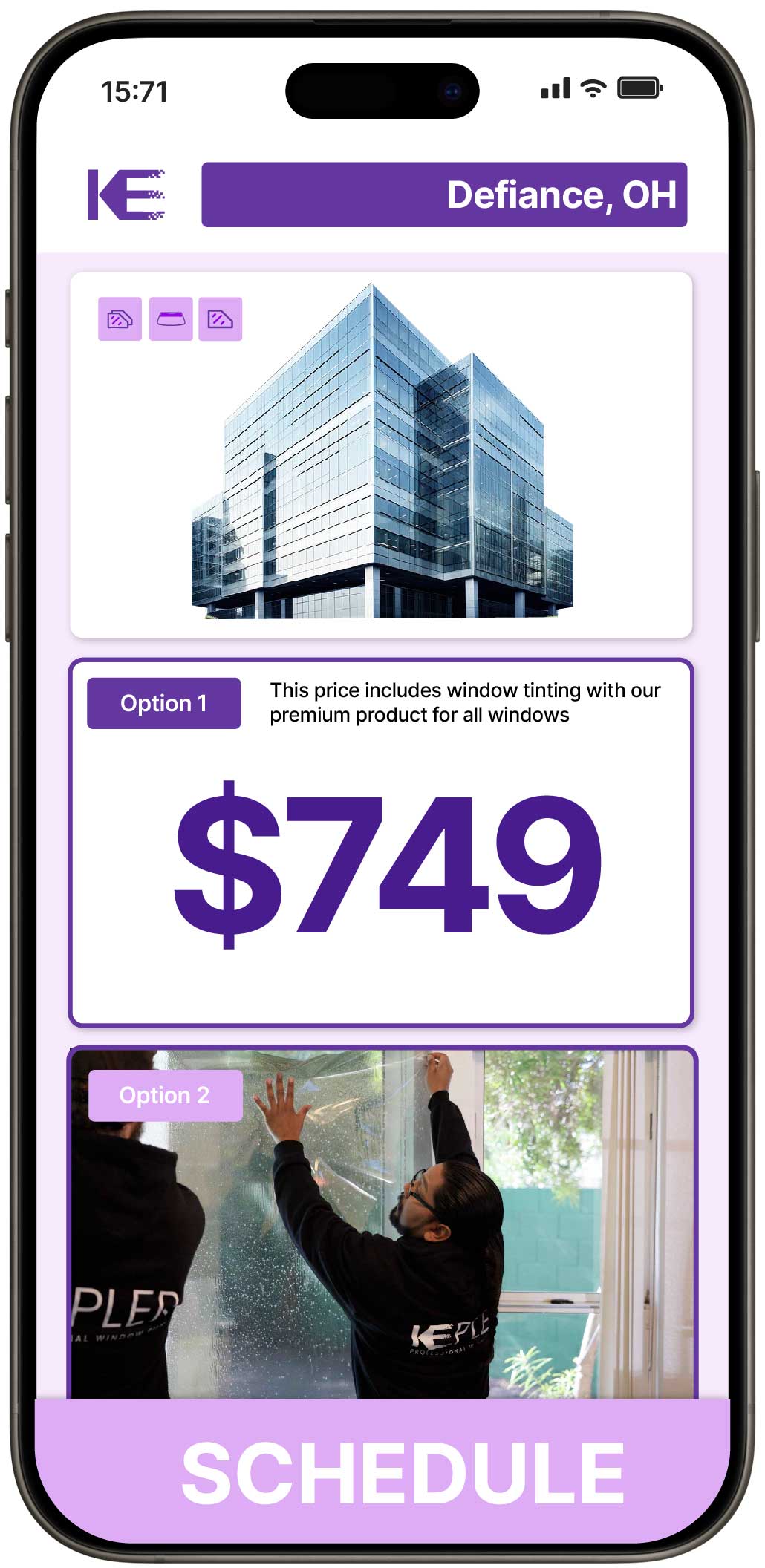 View Competitive Safety and Security Window Film Prices in Defiance, Ohio