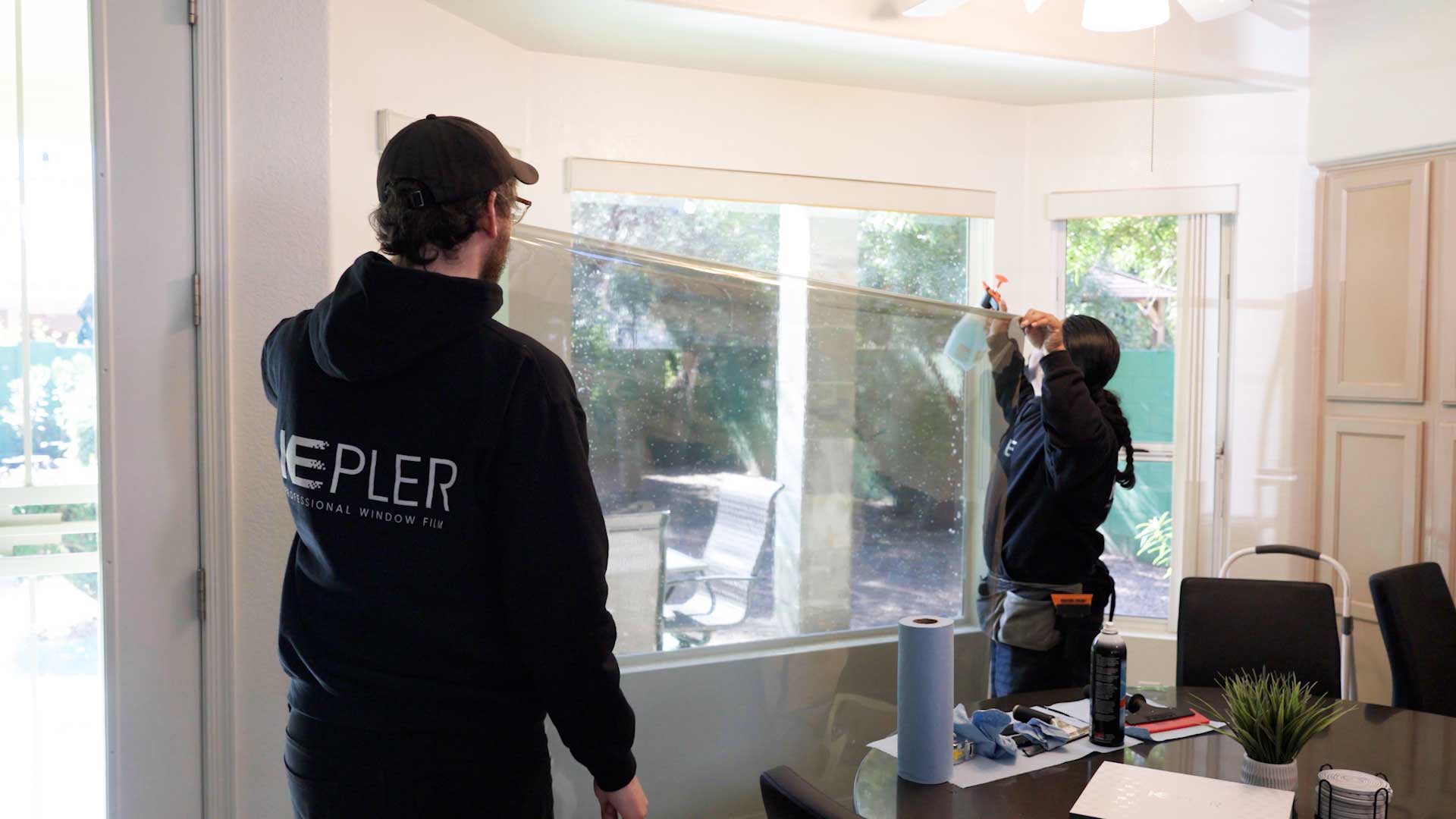 Skilled Shop Window Tinting Preparation in Madison